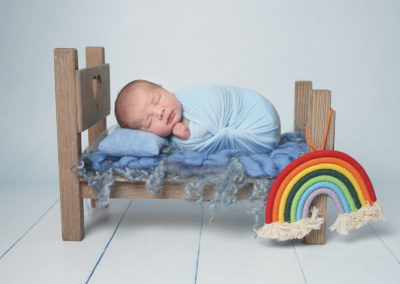 Newborn photoshoot Peekaboo Liverpool rainbow baby