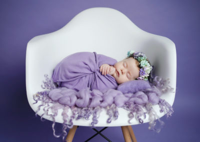 Newborn photoshoot Peekaboo Liverpool lilac