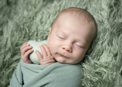 newborn photoshoot liverpool baby mint green